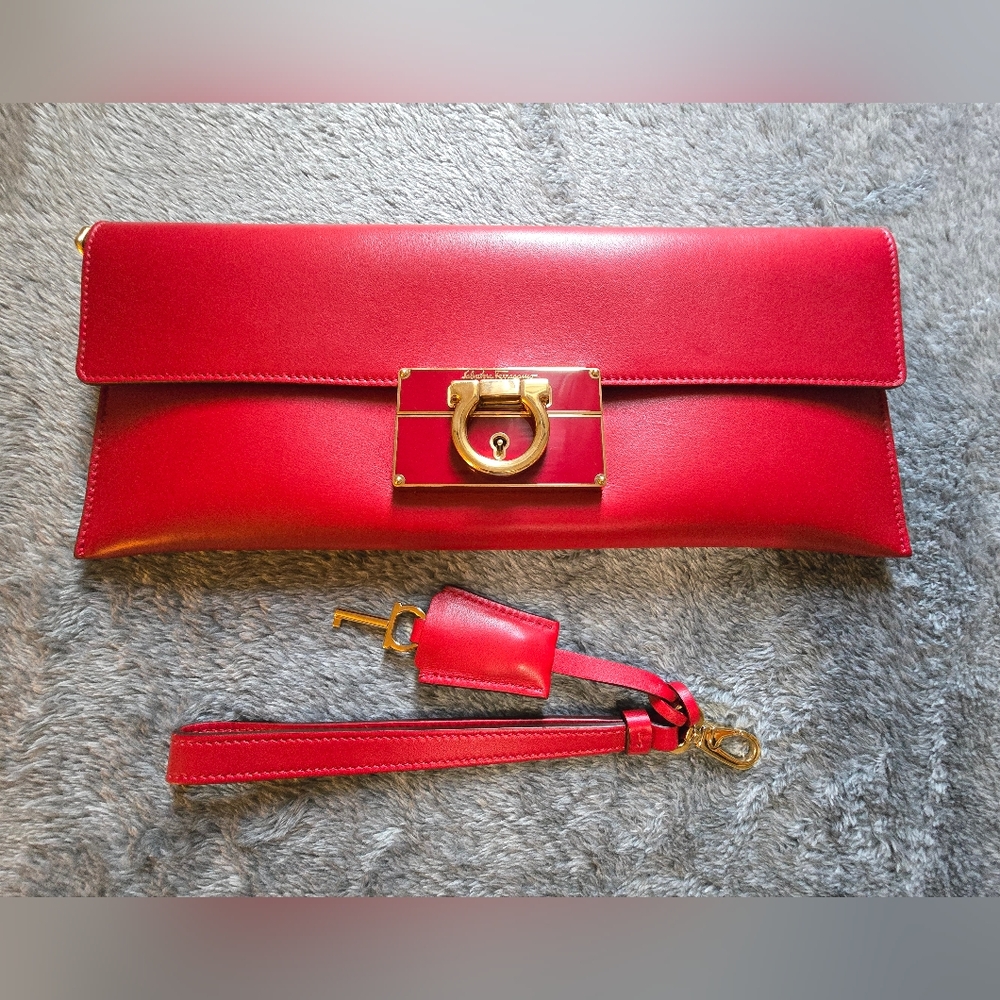 Salvatore Ferragamo Clutch/Wristlet 11.5" x 5" - Picture 16 of 17